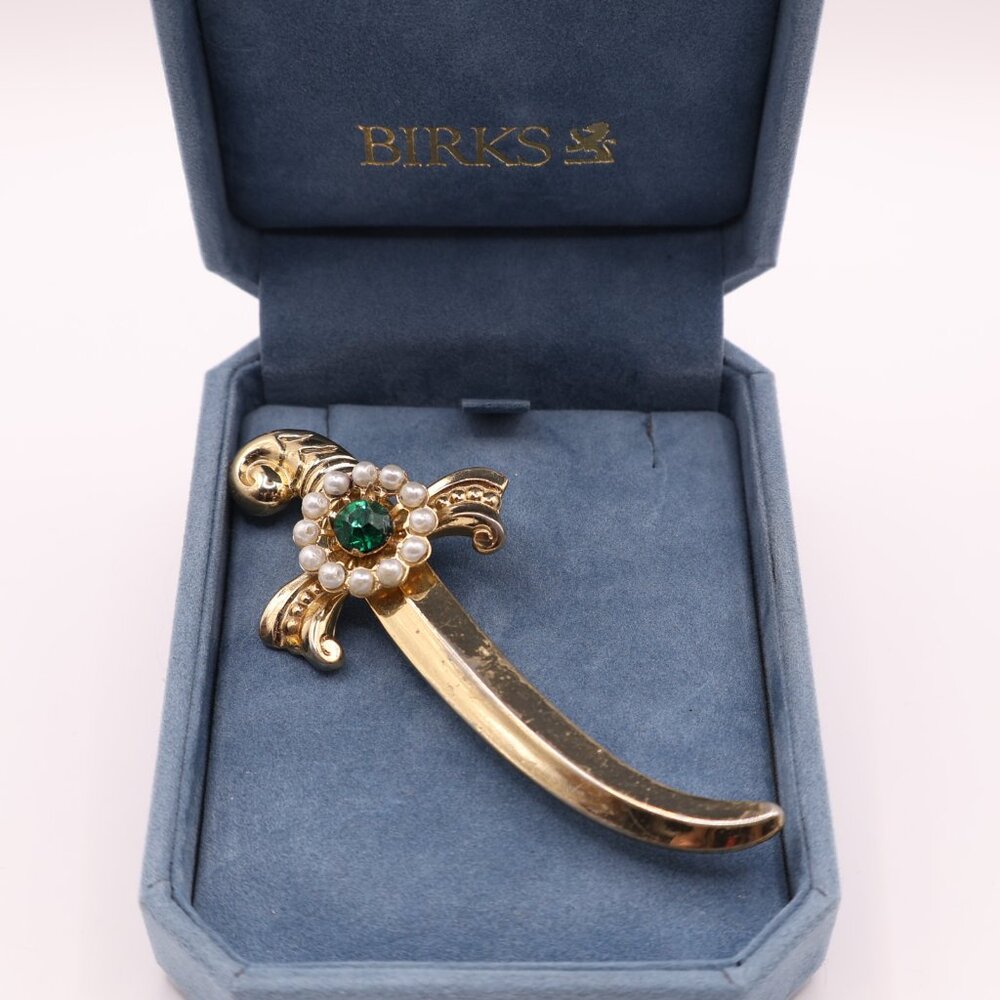 Vintage Coro Costume Shamshir Brooch